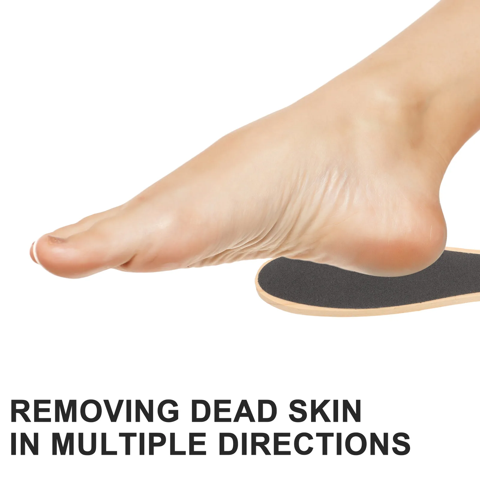 

2pcs Foot File Wooden Sole Dead Skin Remover Callus Rasp Manicure Tool Lightweight Durable Easy Wash NonDeform FootCare Solution