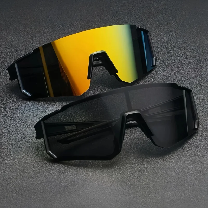 AliExpress VIGNYBURKE 2pcs Unisex mountaineering sunglasses suitable for cycling and outdoor activities, mountaineering, cycling and outdoor glasses