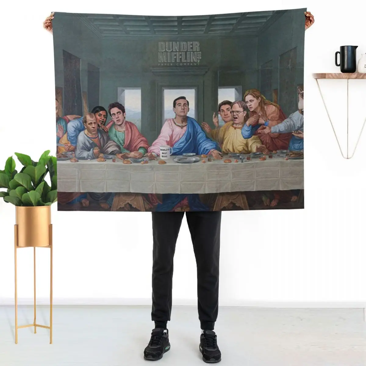 

The Last Supper Office Edition Throw Blanket Cozy Throw Blanket for Bed Sofa Chair