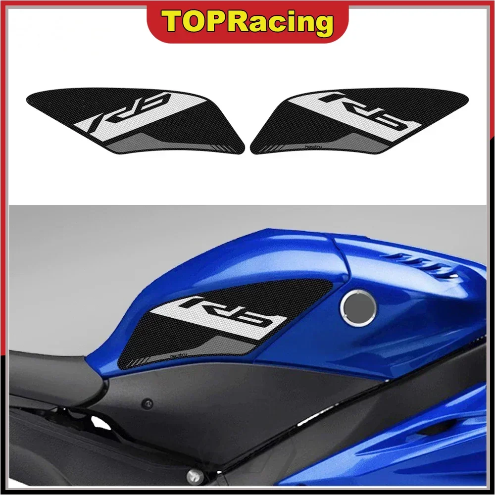 

Motorcycle Side Tank Pad Sticker Protection Knee Grip Mats Accessory for Yamaha YZF R6 2017-2022