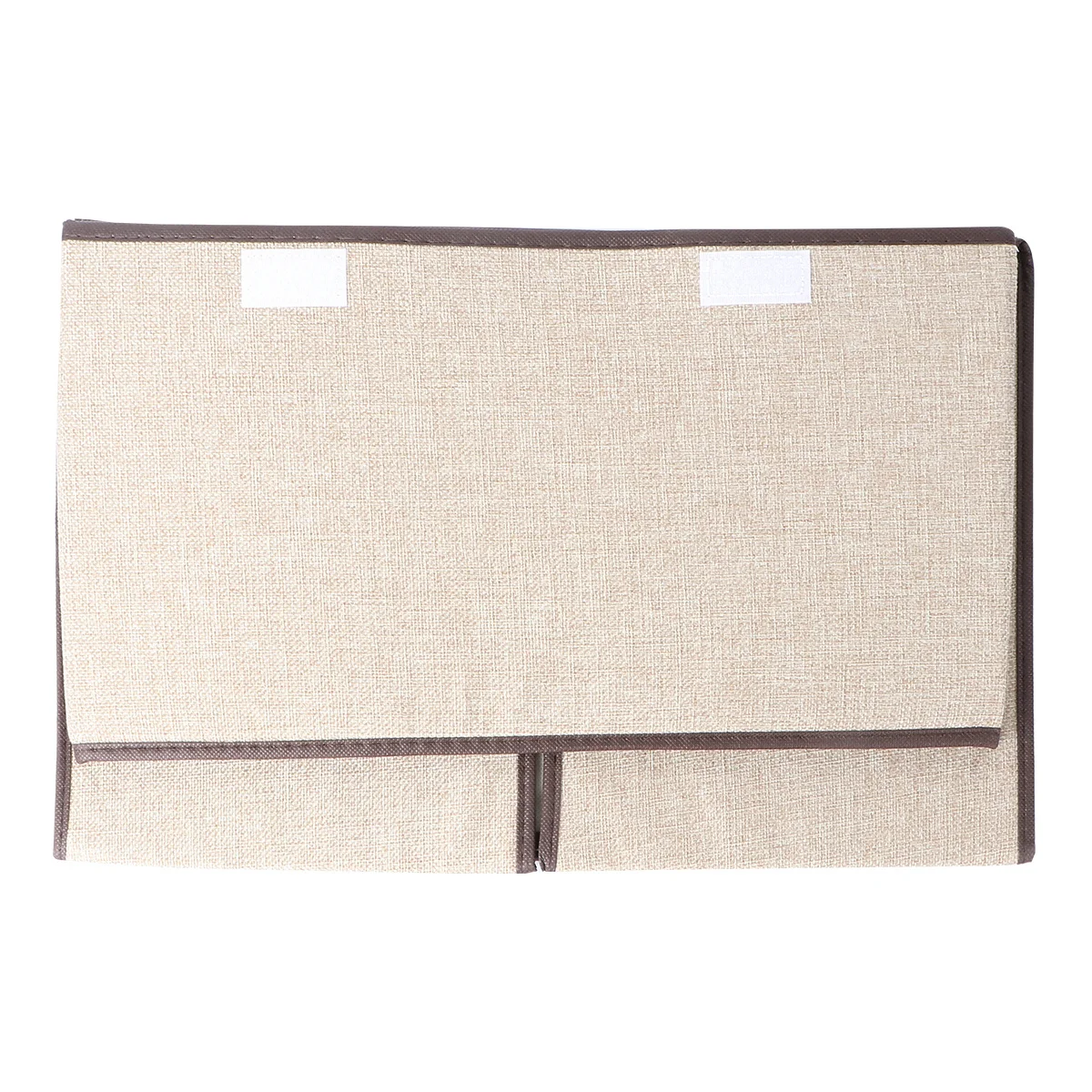 

Cotton Linen Storage Bin Foldable With Double Lids Handles Sturdy Stackable For Wardrobe Closet Kids Books Blankets