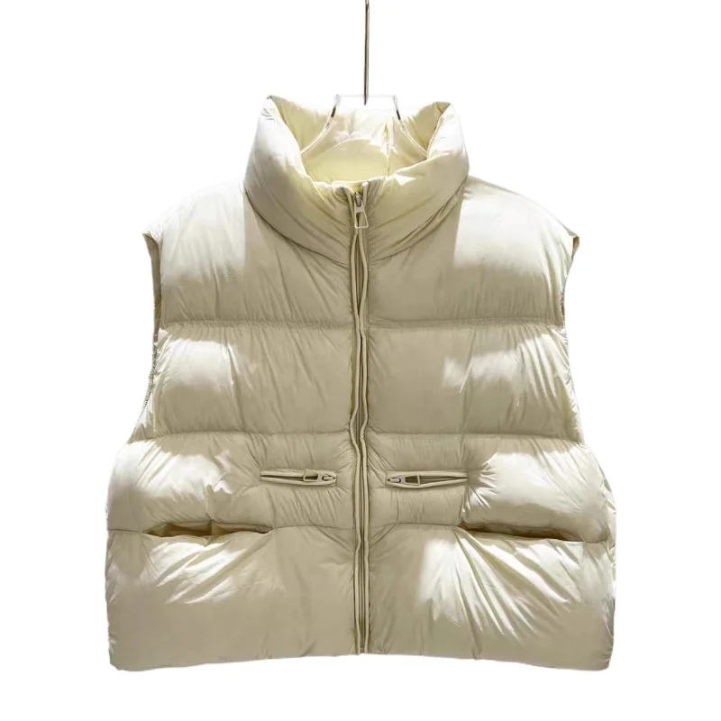レディース ダウンベスト 2025 秋冬 新作 スタンドカラー おしゃれ 多機能 ベスト 暖かいコート トレンド