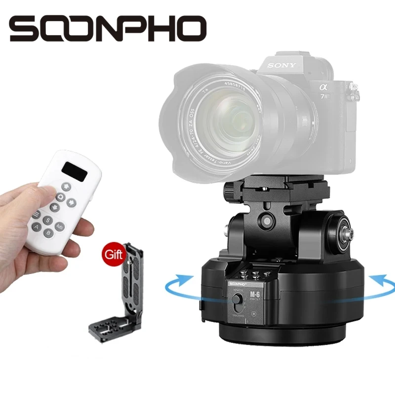 SOONPHO M4 M6 Motorized Tripod Head Wireless Remote Control AI Face Track Panoramic Video Shooting Camera Phone Holder