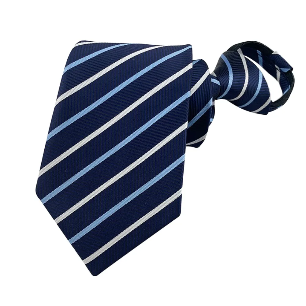 

Модный шелковый материал, предварительно завязанный галстук, полосатый дизайн, тонкий крой, ленивые галстуки, резиновая застежка, галстук на молнии, официальная вечеринка