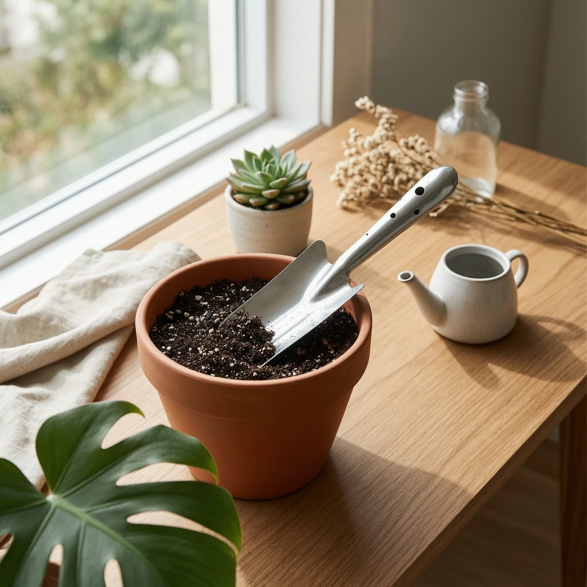 Stainless Metal Tool Trowel Rust-Resistant Planting   Single-Piece Design Compact Trowel for Potted Plants, Vegetable Plot