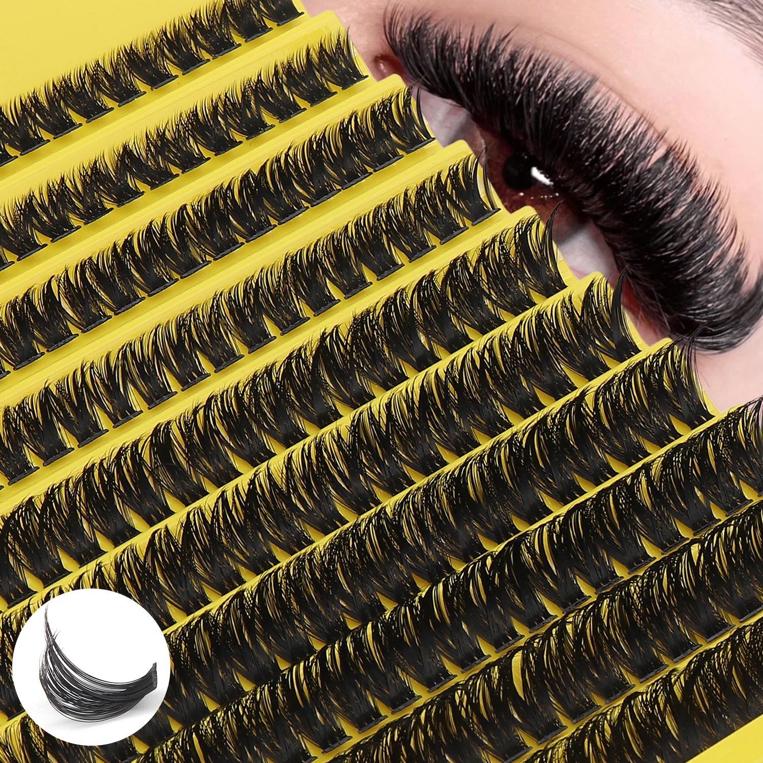Eyelash Extension Cluster - D Curl Volume Lash Clusters Fluffy