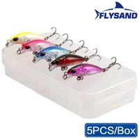 FLYSAND Lures Bait Minnow Set Slow Sinking Bionic Lure 2.5g 4cm Mini Bait Kill Small Fish Lures Hard Bait Minnow Kit 5PCS/Box