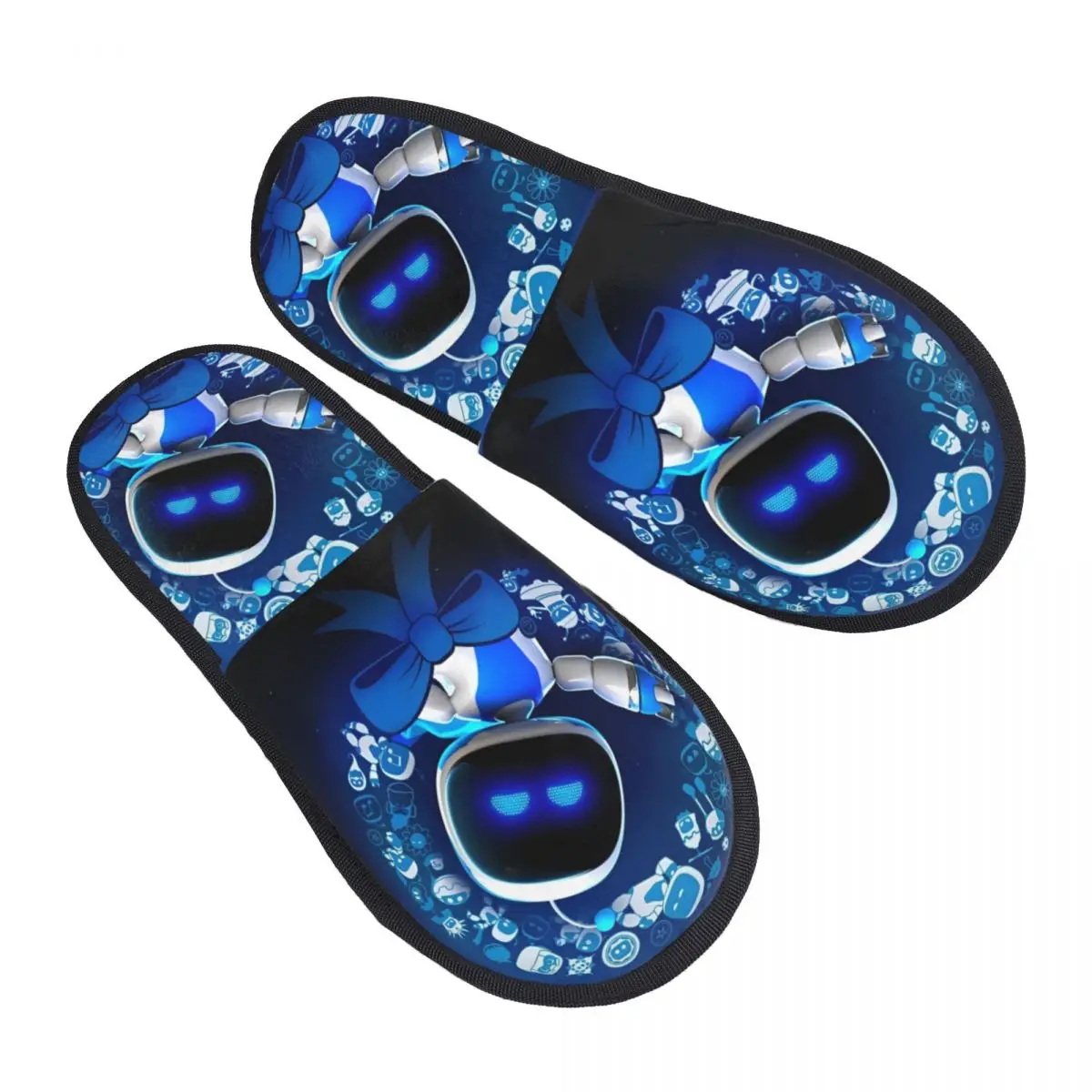 Astrobot Cartoon Game Slippers Living Room Astros Playroom Soft Household Fur Slides Slippers Anti Slip