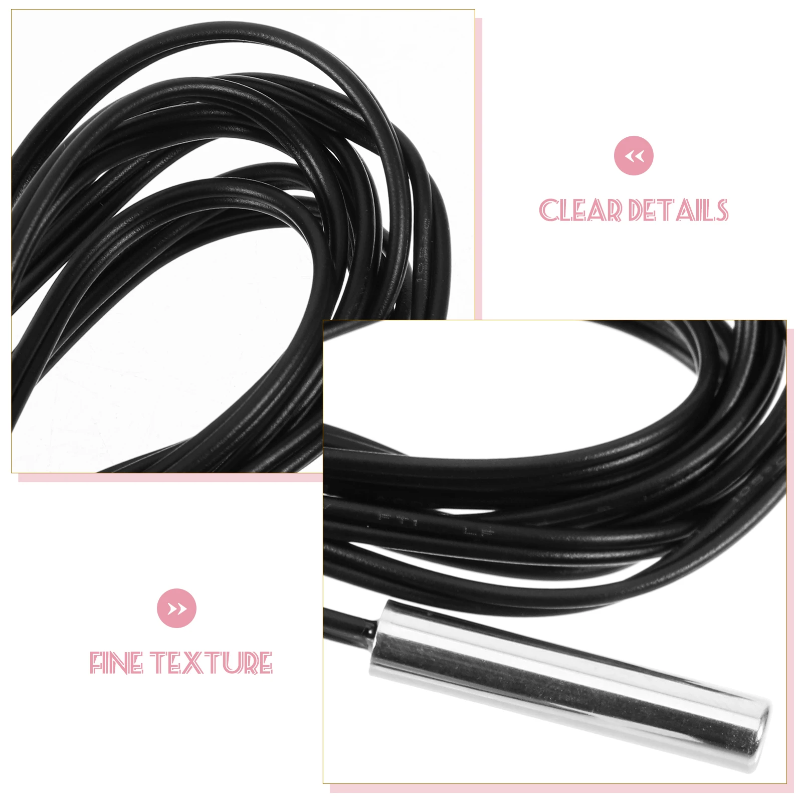 

3 Pcs Temperature Sensor Probe Thermometer Waterproof High Sensors Thermistor Kit