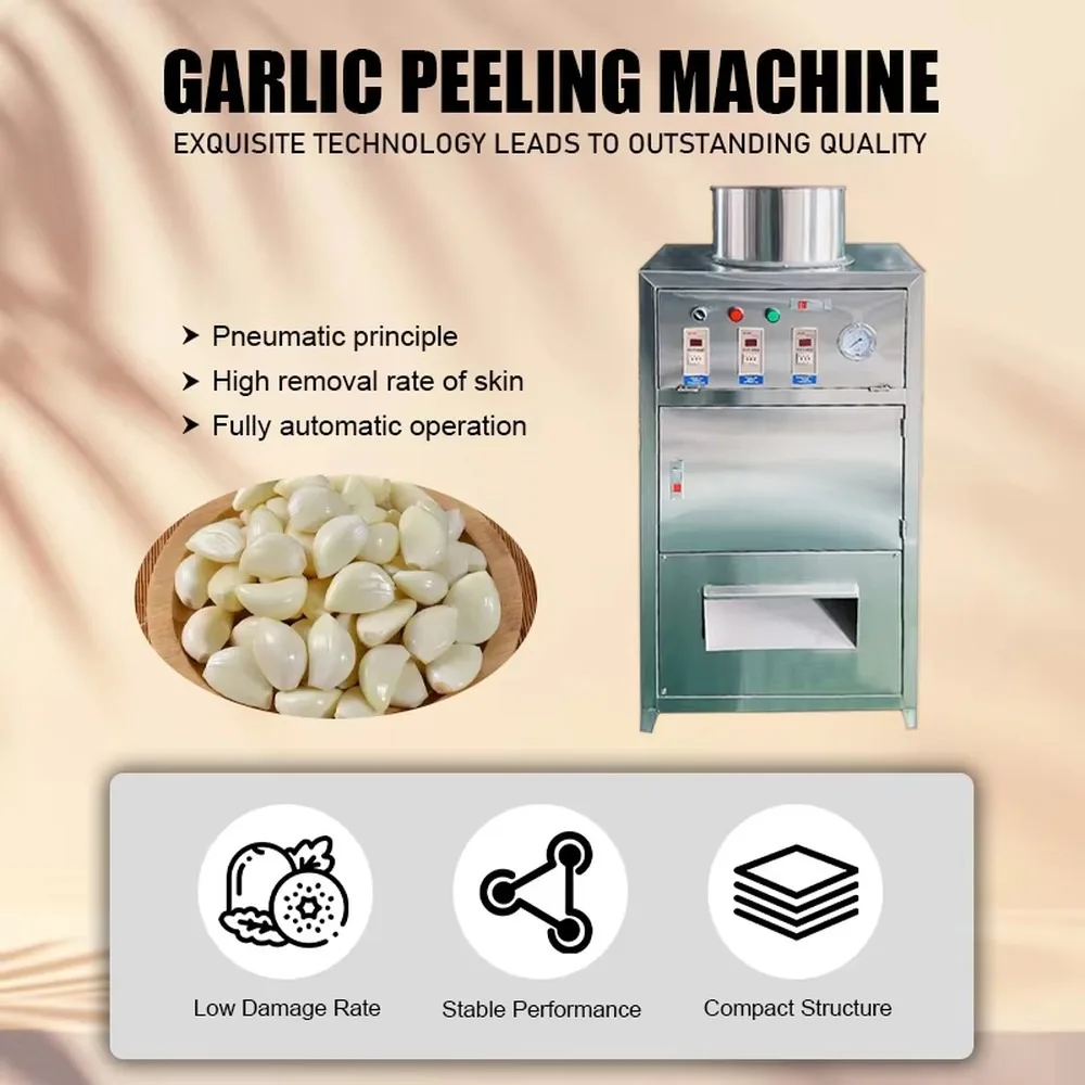 Commercial Garlic Peeler Machine Industrial Automatic Garlic Peeling Equipment for Restaurant Kitchen Food Processing