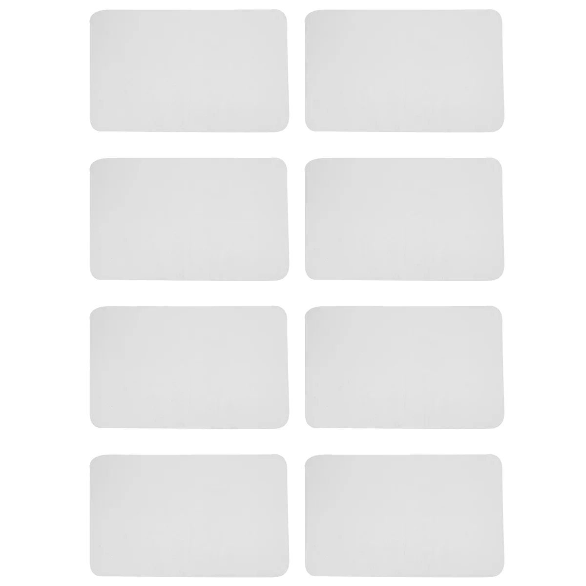 Set of 8 Transparent Place Mats Washable White Dining Table Place Mat Plastic Non-Slip Anti-Fouling Heat Resistant XT