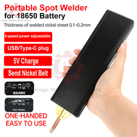 Portable Spot Welder 5 Gears Adjustable USB/Type-C Digital Display Min Spot Welding Machine Automatic Trigger for 18650 Battery