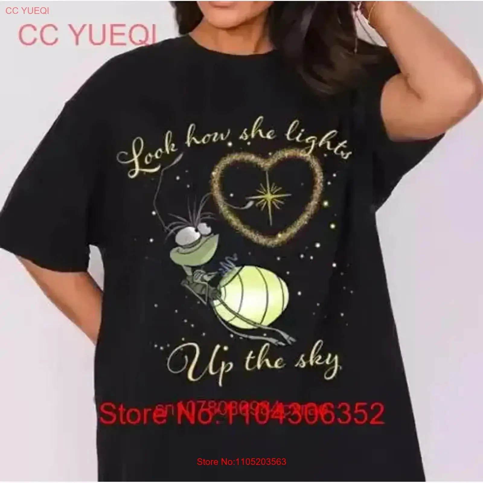 Look How She Lights Up The Sky Princess And Frog T Shirt For Fans S 5Xl vintage Washed Unisex Soft Breathable Comfortable
