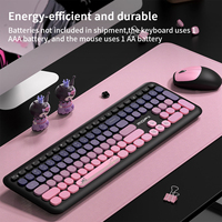 MOFii Wireless Keyboard Mouse Combo, 2.4G Silent Ergonomic Full Size Set with Long Battery Life for PC Laptop Office