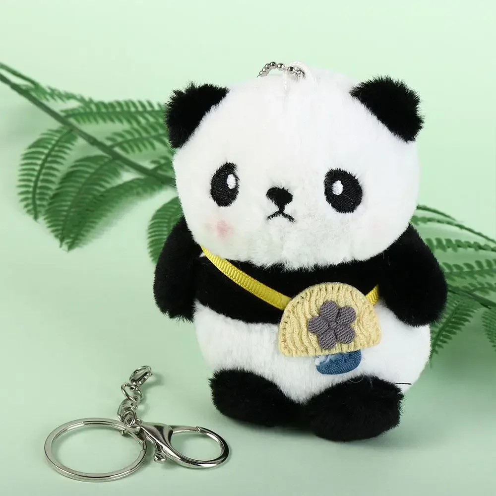 Delicate Plush Cute Panda Keychain Doll Korean Style Car Key Ring PP Cotton Female