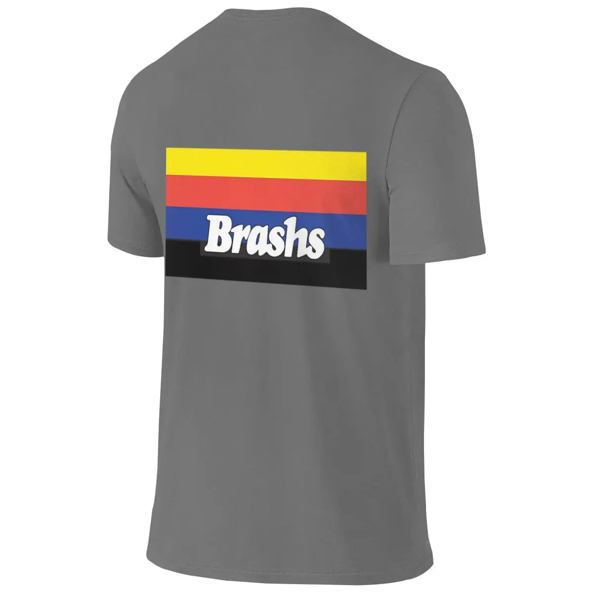 Retro 80s Brashs Logo Design Sweet Cool Reversible T-shirt Versatile Outdoor Simple And Elegant Basic Tee