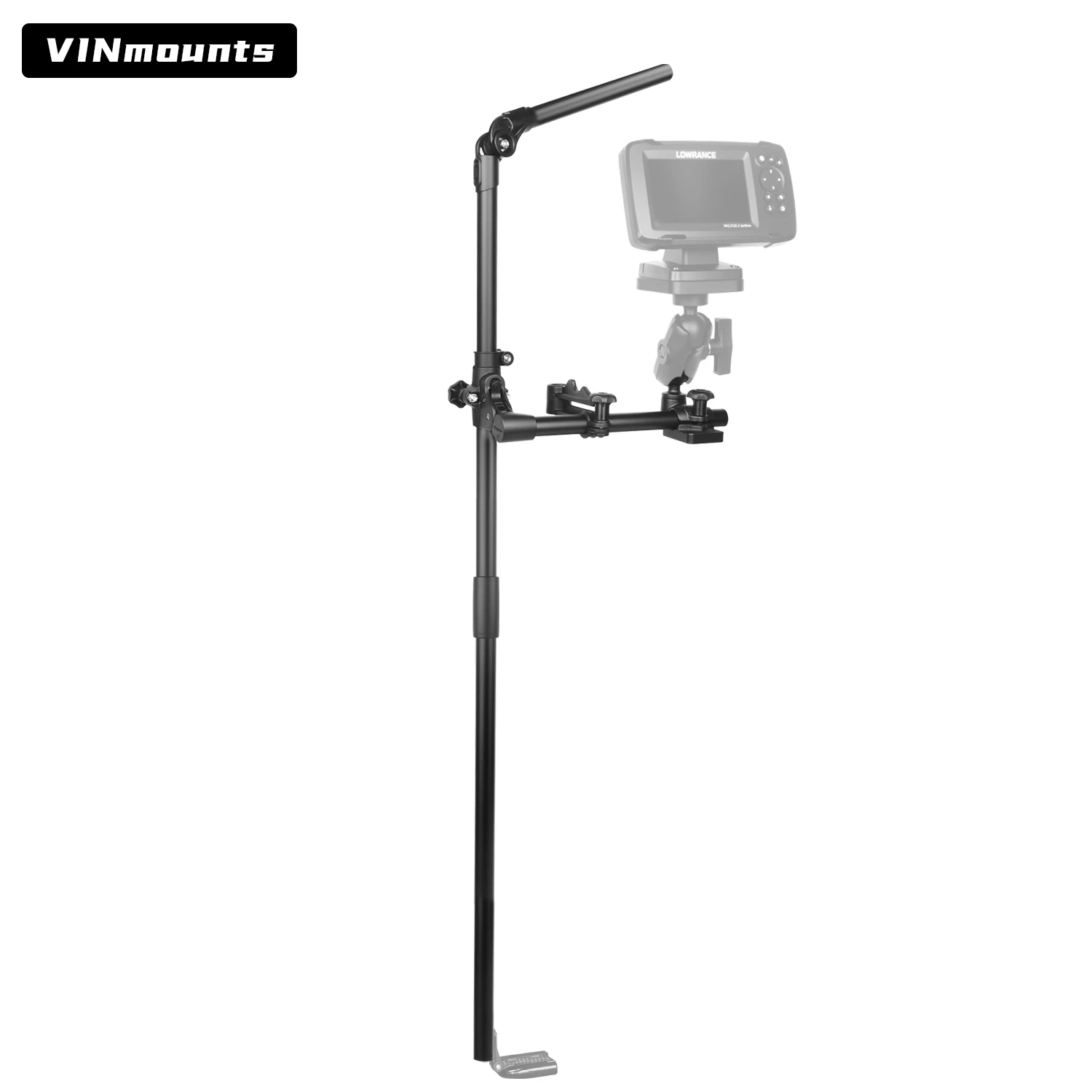 

VINmounts Livescope Transducer Pole Mount for Kayak, Live Sonar Mount Compatible with RAM Mounts C Size 1.5'' Double Socket Arm