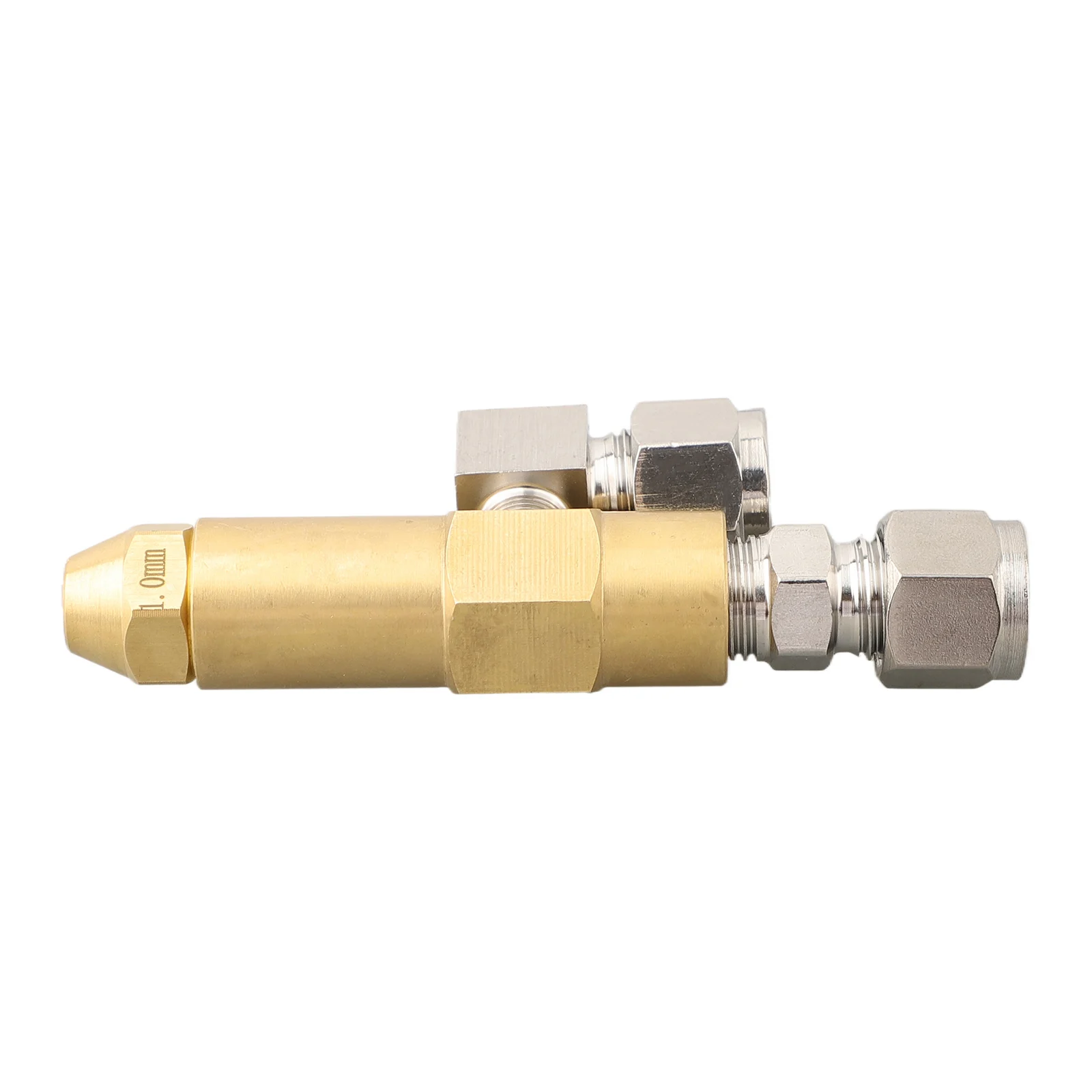 Swirling Air Atomization Fuel Nozzle with Adjustable Spray Flow and Pressure for Waste Oil Burner Applications