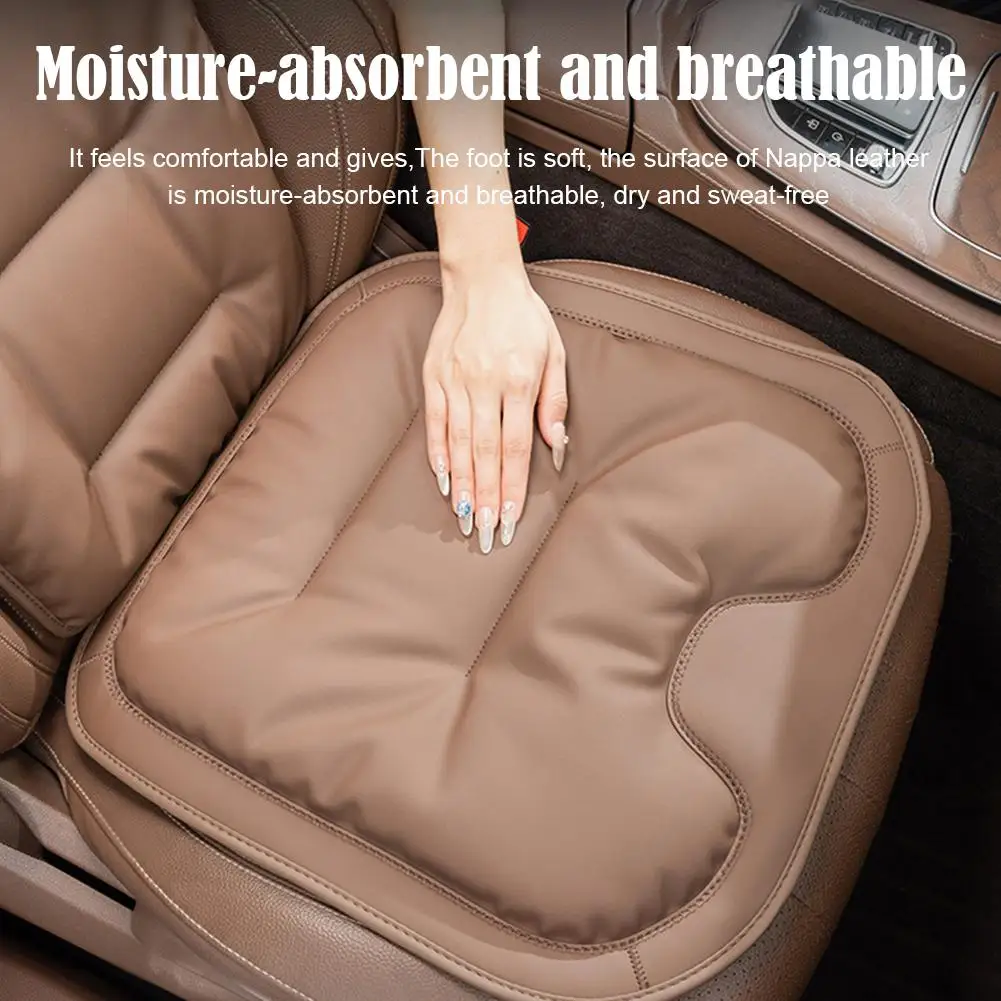 

Car Seat Cushion Ventilate For All-season Nappa Leather Seat Cushion Seat Cushion Cover Car Interior Automotive Supplies H3W8