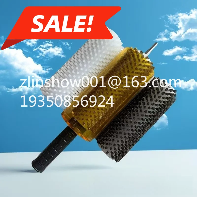 Snowboard waxing electric rotating brush, snowboard waxing set nylon brush horse hair brush, copper wire roller brush