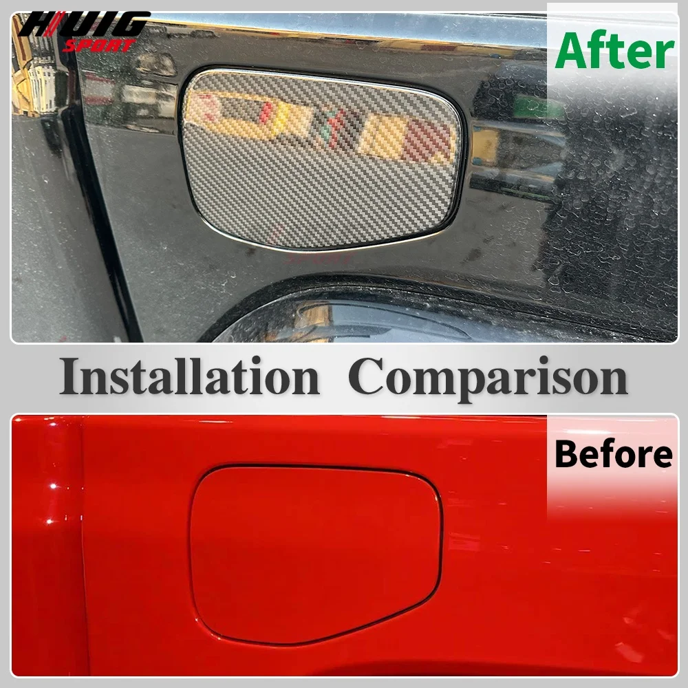 Dry Carbon Fiber Car Fuel Tank Oil Gap Protective Trim For Jeep Gladiator JT Mojave Rubicon Willys 2020 Up Exterior Accessories - view 3
