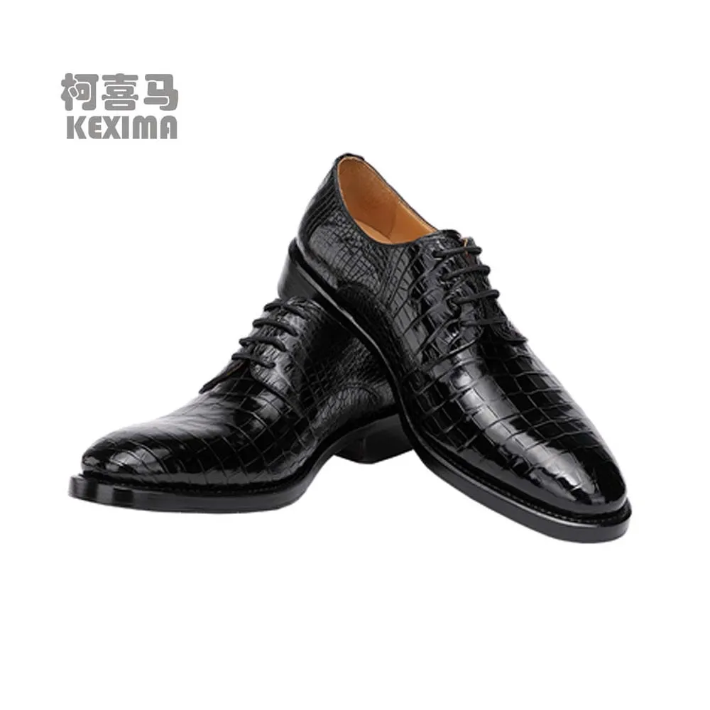 hulangzhishi men crocodile leather shoes male formal shoes men crocodile shoes