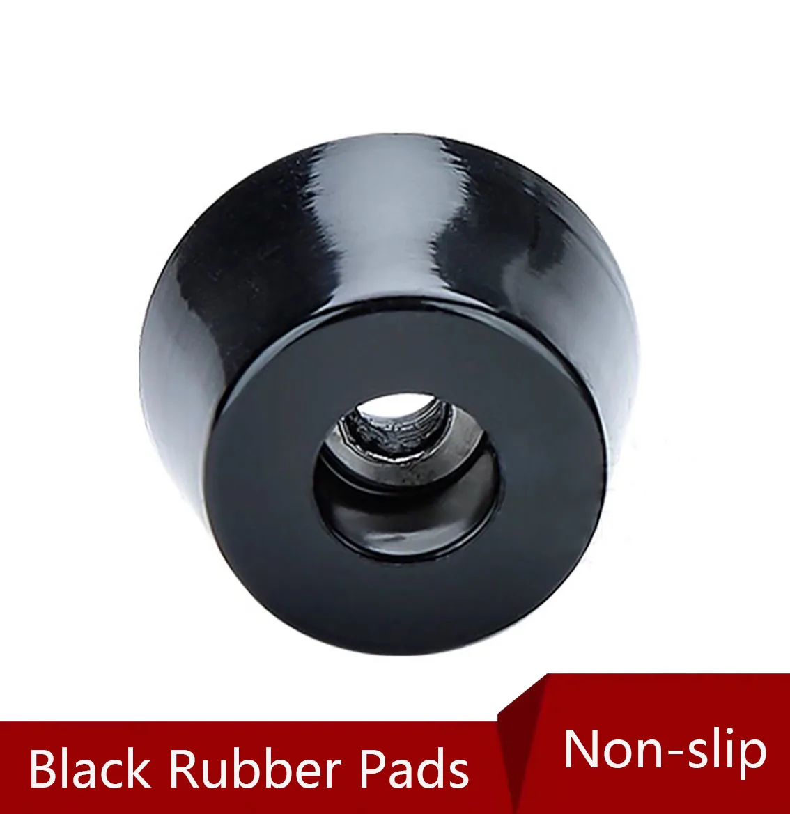 Black Rubber Pads With Gasket Floor Protector Furniture Feet Table Leg Cover Cabinet Bottom Pads Shock Stand Absorber Non-slip