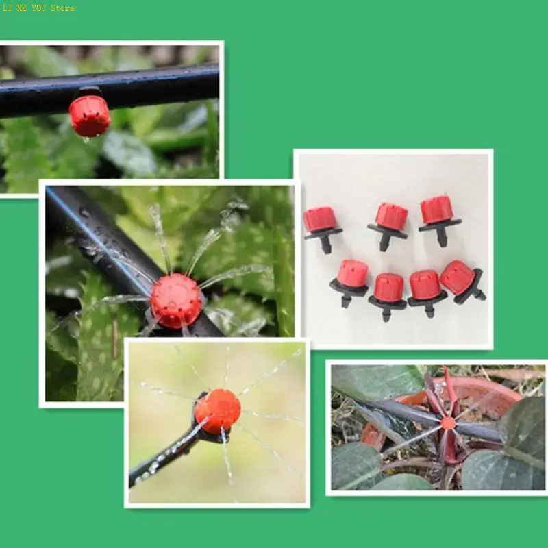 W3JE 5pcs micro flusso gocciolamento per gocciolamento per testa irrigazione del giardino del tubo da 1/4 pollice