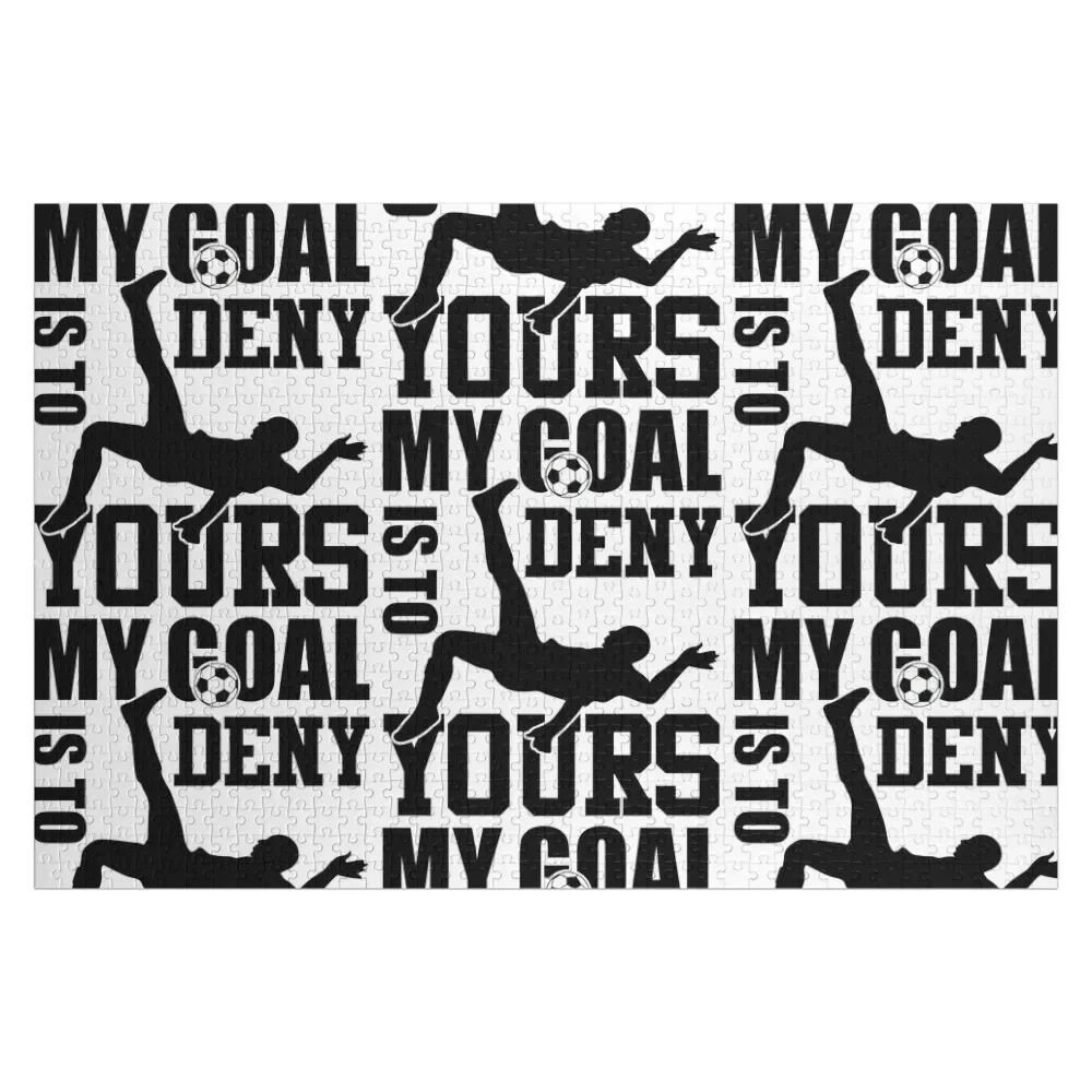 My Goal Is To Deny Yours Soccer Fan Jigsaw Puzzle Personalised Jigsaw Wooden Name Jigsaw Pieces Adults Puzzle