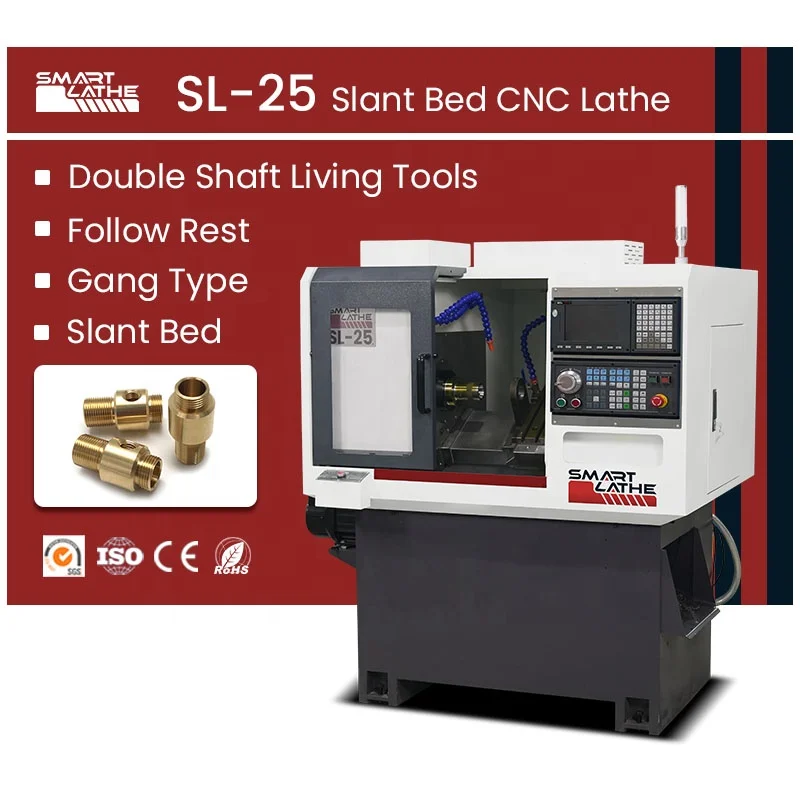 SL-25 Torno CNC High Precision Metal Automatic Hydraulic Power Slant Bed Lathe CNC Machine