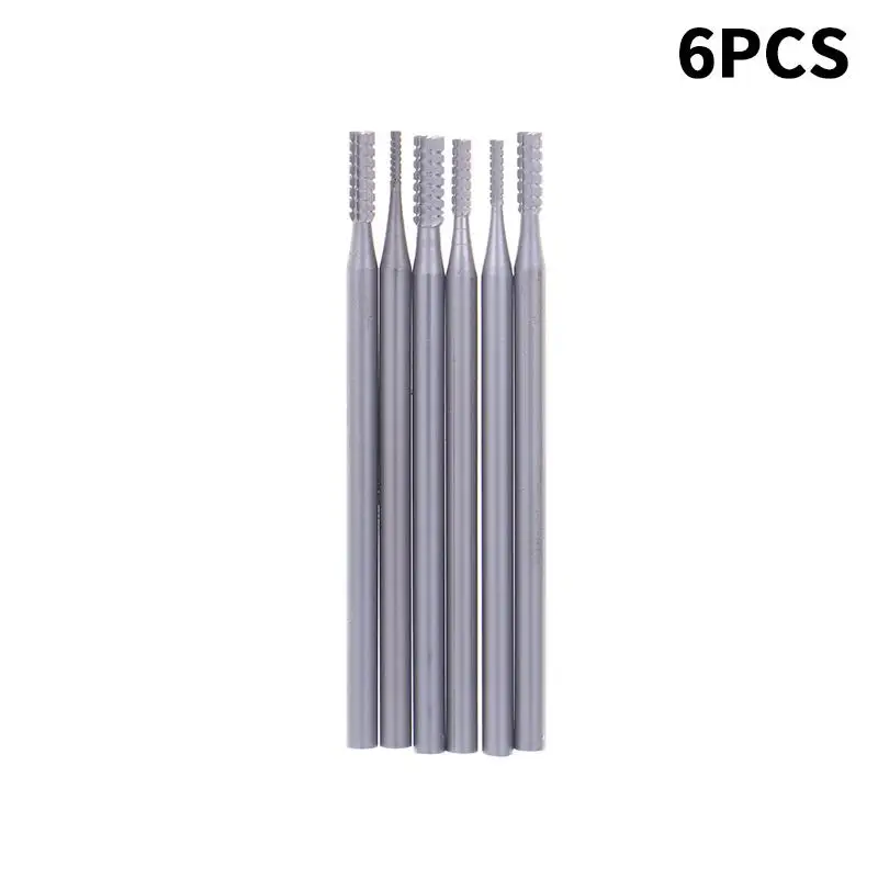 

Precision Crafted 0.8/1/1.4/1.8/2/2.3mm 6Pcs Cylinder Jewelry Burrs for Lapidary Work with 3/32Inch Shank