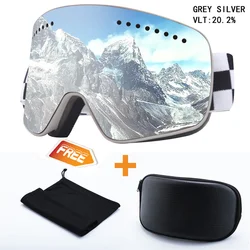 Podwójna warstwa Anti-Fog gogle narciarskie magnetyzm skuter śnieżny maska narciarska okulary narciarskie śnieg Snowboard mężczyźni kobiety Googles Outdoor Sports