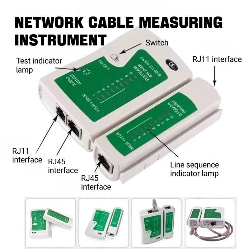 Upgrade 11-in-1 Computer Network Tool Set - Professional Cable Tester with Crimping Pliers for RJ45 RJ12 Ethernet Cables Repair image 4