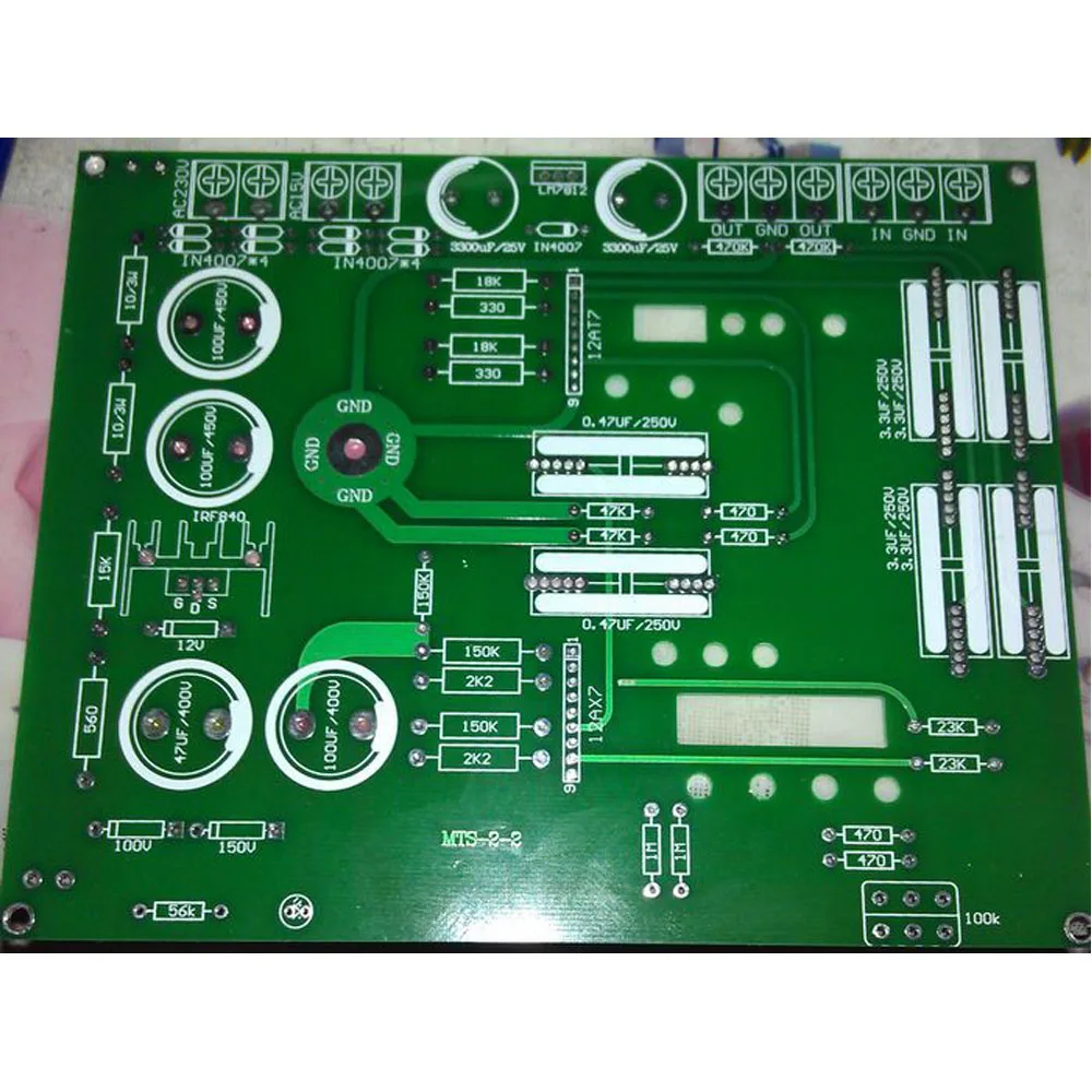 12AX7 MTS Bile Preamp PCB with High Voltage and Filament Regulator