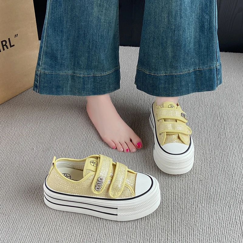 أحذية CRLAYDK النسائية الشبكية سهلة الارتداء على أحذية التزلج بخطاف وحلقة أحذية رياضية صيفية عصرية قابلة للتنفس كاجوال للمشي للسيدات #6