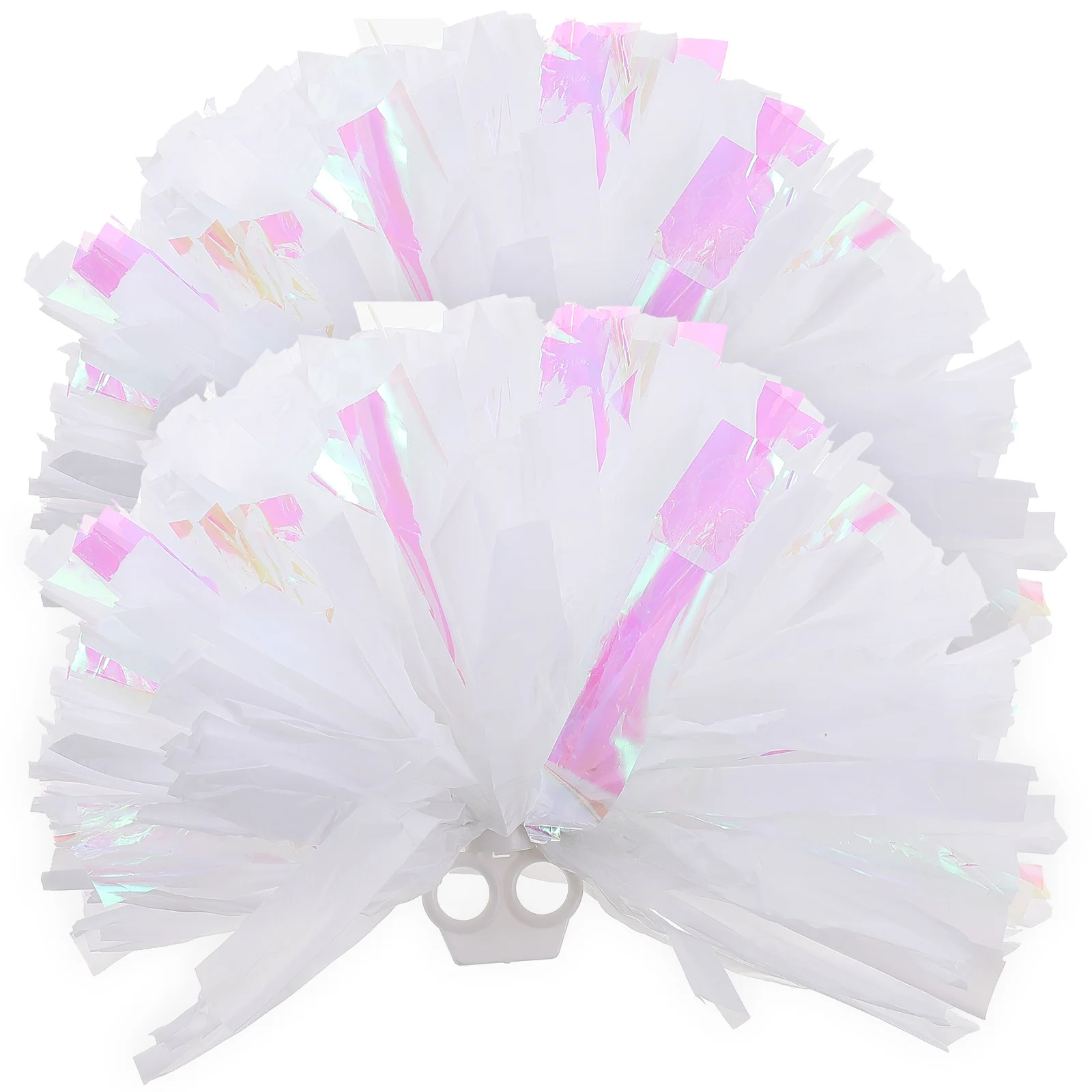 2 Pcs Cheerleaders Bouquet Cheering Pom Poms Outdoor Prop Delicate Cheerleading Lightweight Portable Props White Small