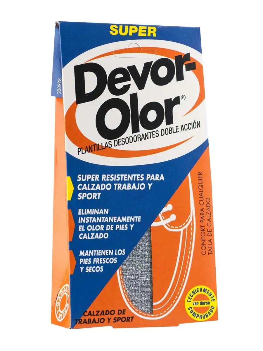 Devor-smell super-Super-resistant anti-odor insoles for sports and work shoes