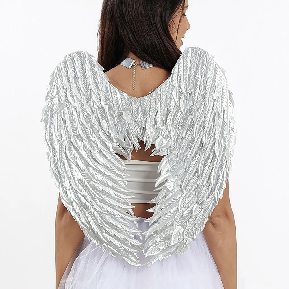 أجنحة الملاك الذهبية/الفضية الديكور الخلفي لوازم حفلات عيد الفصح