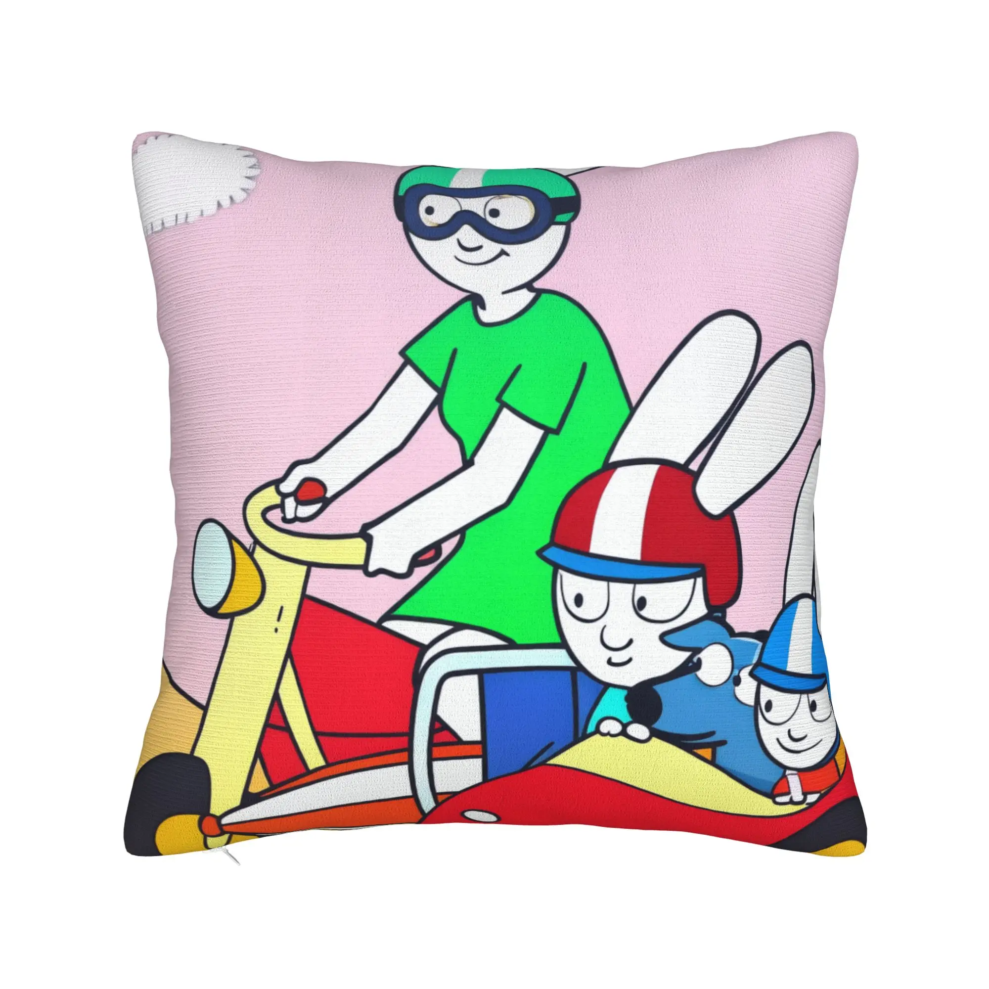 Simons Super Rabbits   Pillow Case  Cute Funny Pillow Cover Design Pillowcases For Office Car Home Decor