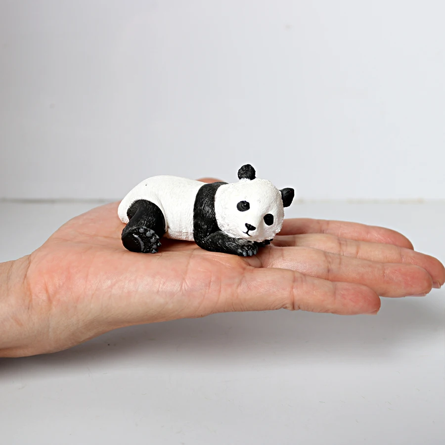 Simulation Wild Animal Model Figurines Panda with Panda Baby Action Figures Playset,Cake Toppers,Cake Decoration Gift For Kids