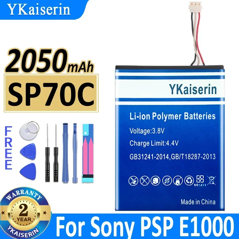 YKaiserin Replacement Battery SP70C 2050mAh for Sony PSP E1000 E1002 E1004 E1008, Pulse Wireless Headset 7.1