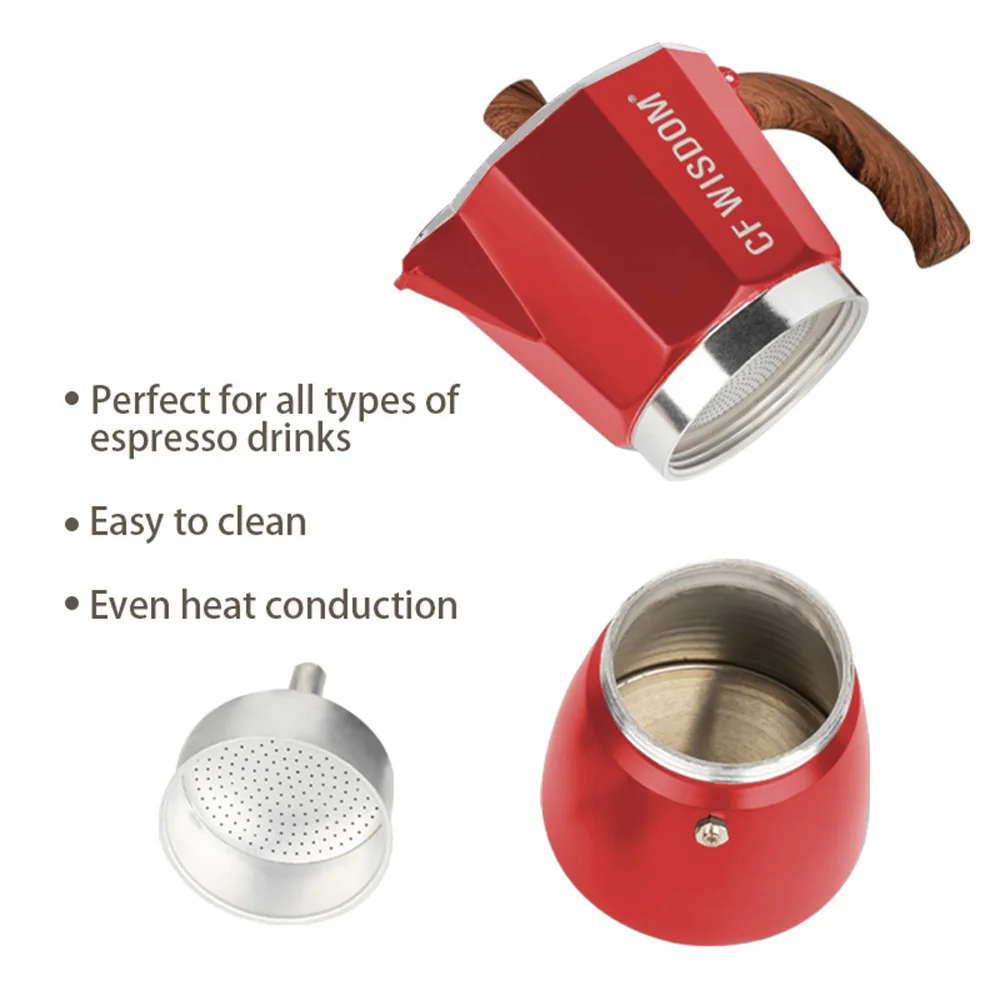 صانع سبرسو تصميم متين من الألومنيوم، هدية قهوة وعاء موكا، وعاء قهوة بيركولتر لعيد الشكر في الجمعة السوداء وعيد الميلاد #3