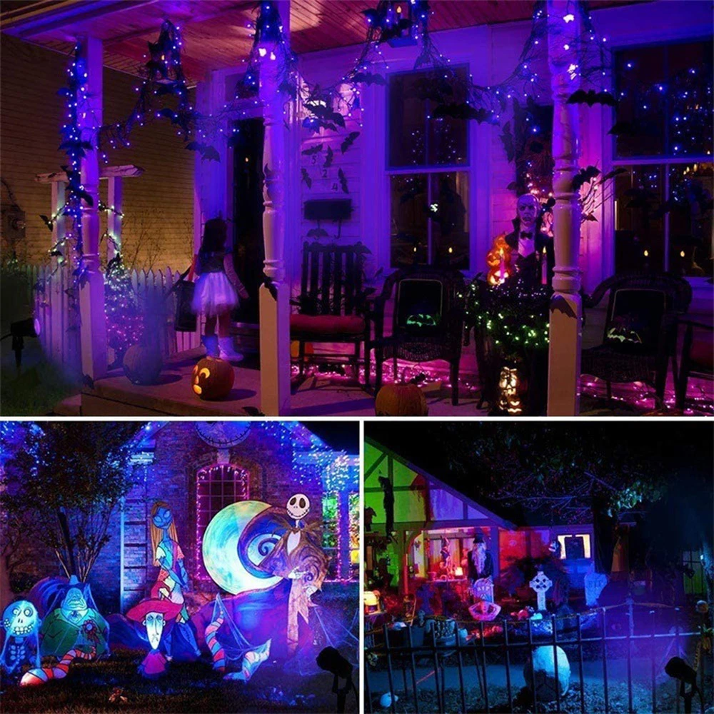 10w uv blacklight lâmpada uv roxo led paisagem spotlight lâmpada jardim gramado luzes de inundação para o natal festa de halloween decoração casa quintal