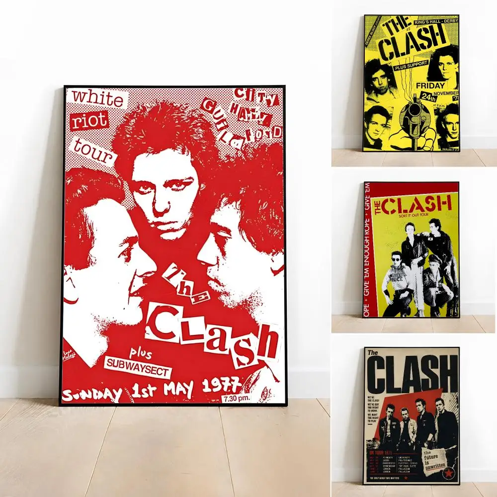 Band-The Clash Poster Poster Room Wall Art Decor Waterproof Stickers For Home Bar Bedroom Decoration