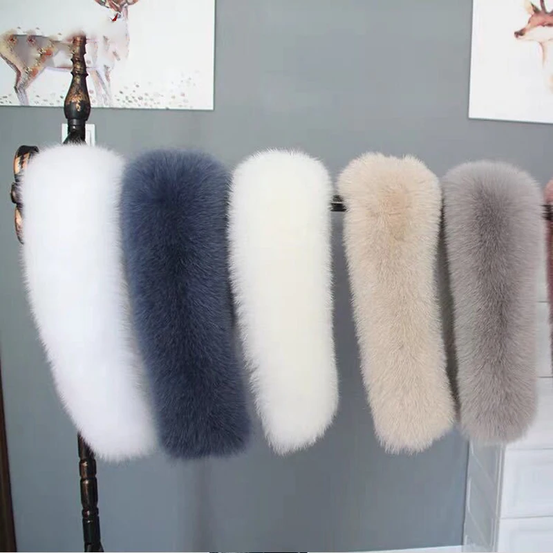 

Faux Fox Fur Collar Shawl Women Furry Fur Collar For Winter Coat Hood Fur Decor Black Fur Scarf Coat Fur Collar Scarves Shawl