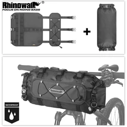 Rhinowalk Bicycle Handlebar Bag 12L Waterproof Bike Mounts Set Detachable Front Inner Bag Luggage Storage Packing Shoulder Bag