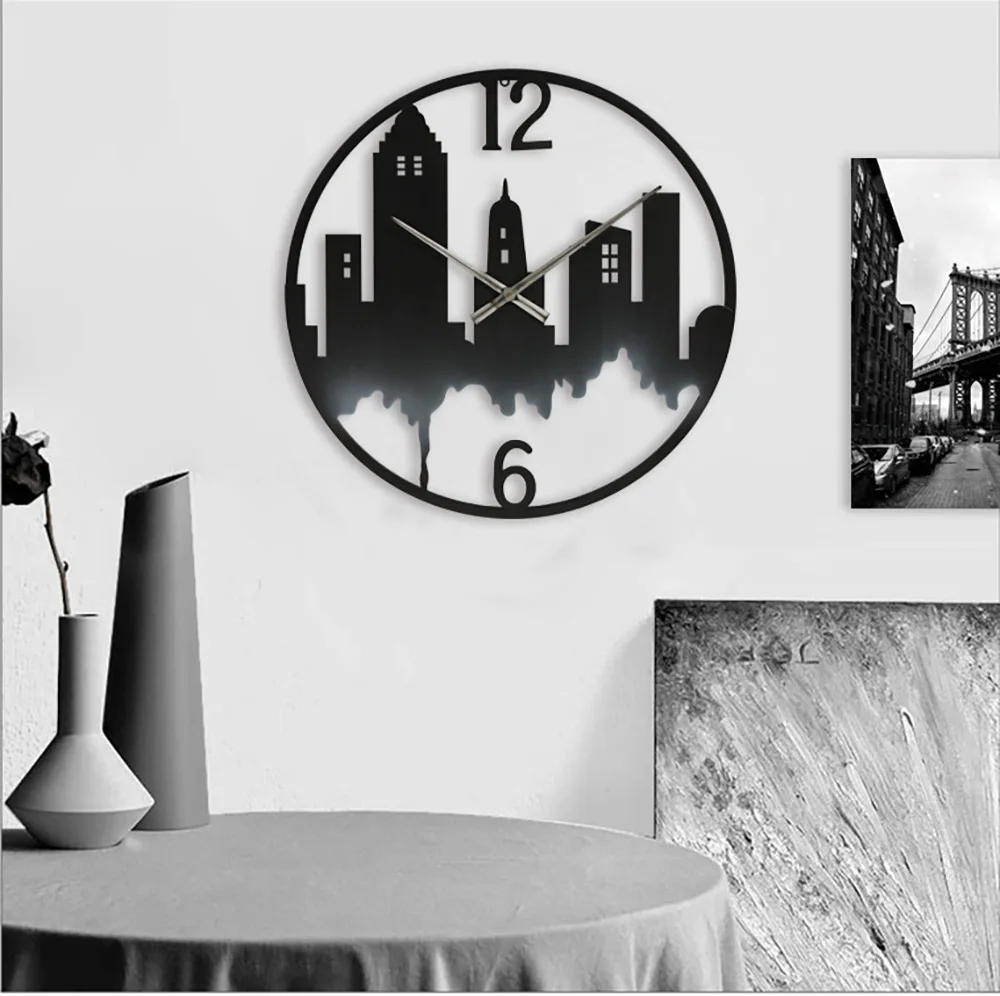 

Creative Modern Minimalist Wall Clock, Home, Bedroom, Living Room, Gold and Black Decorative Clock