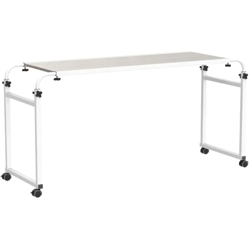 

Customizable-Overbed Desk Laptop Desk Laptop Cart With Wheels Over Bed Desk Adjustable Overbed Table With Wheels King Queen Bed