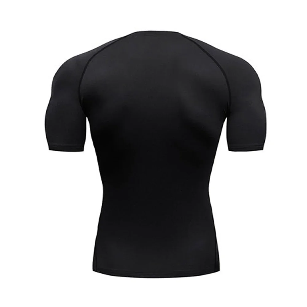 Männer Bodybuilding Sport Engen T-shirt Sommer Kompression Oansatz T-shirt Gym Fitness Quick Dry Lauf T-shirt Männliche Workout Tops – Detail 7