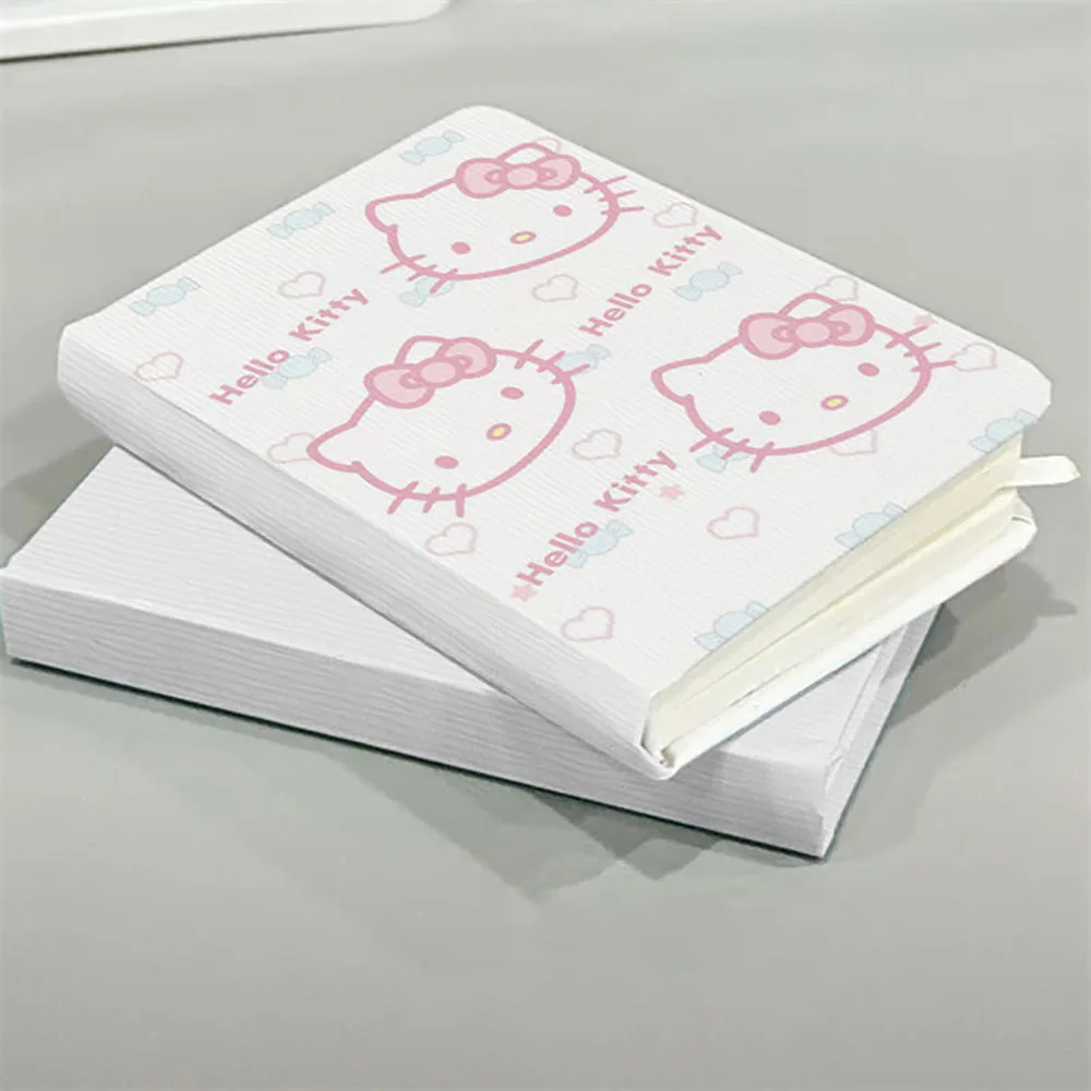 High Face Value Hello Kitty Portable A7 Notepad Cartoon Cute Girl Heart Pocket Notebook Student Mini Plan Book Practical Gift